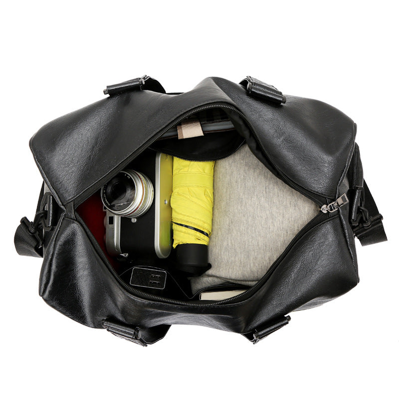 Versatile PU Leather Travel Bag - Ideal for Fitness, Yoga, Sports & Travel!