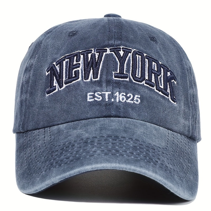Vintage Washed New York Cap - 100% Cotton