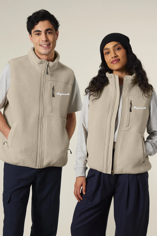 White Label Stick Unisex-ärmellose Sherpa-Jacke