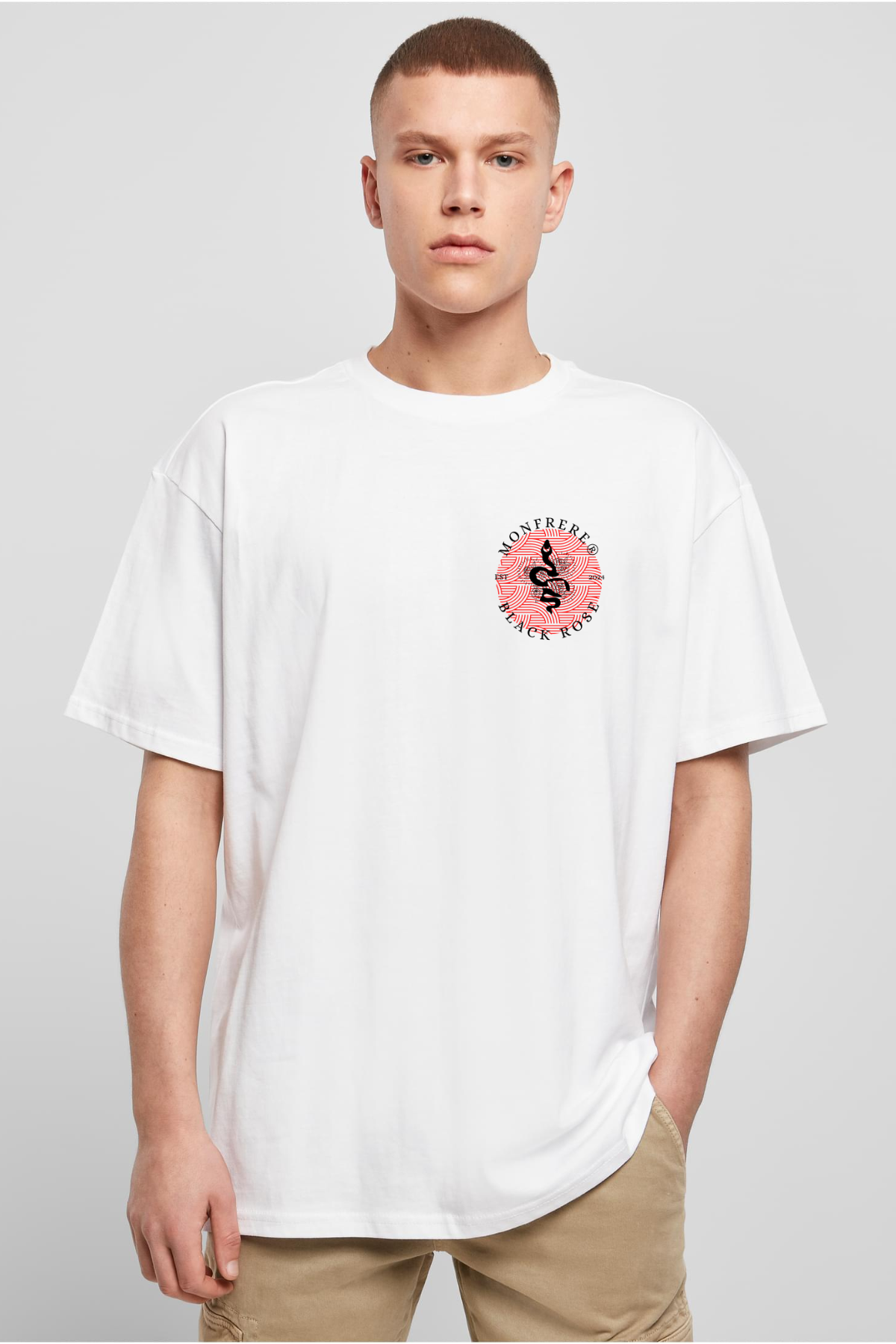 Heavy Oversize Tee Black Roses