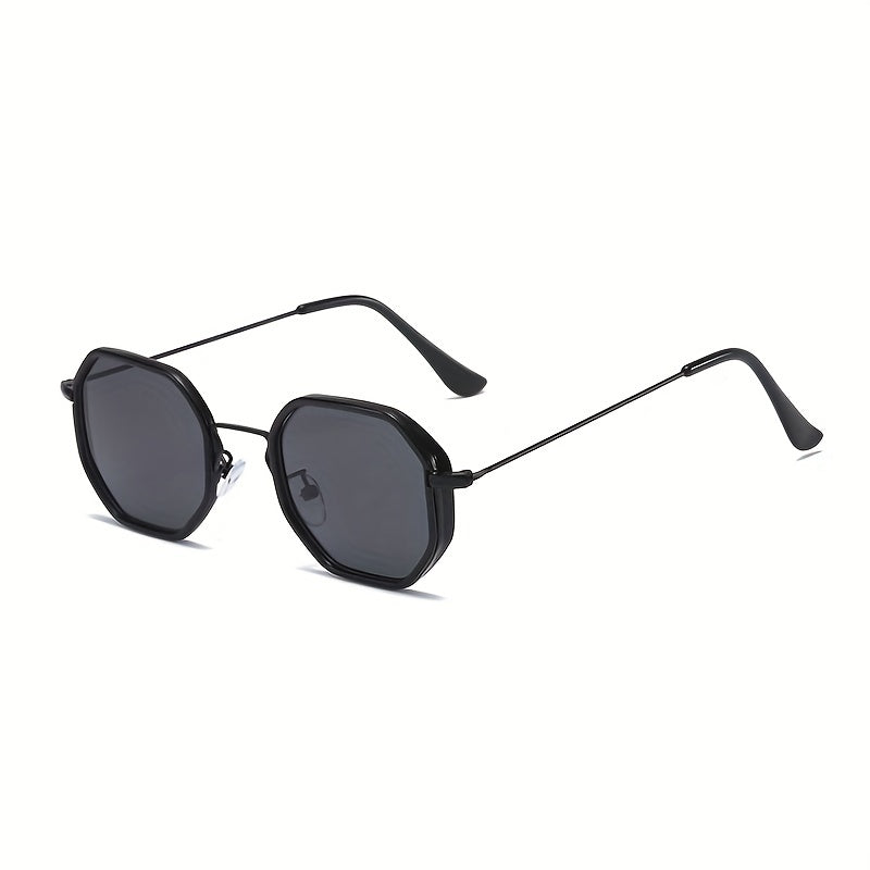 Stylish Polygon Sunglasses - Anti-Reflective Lenses - Durable Metal Frame
