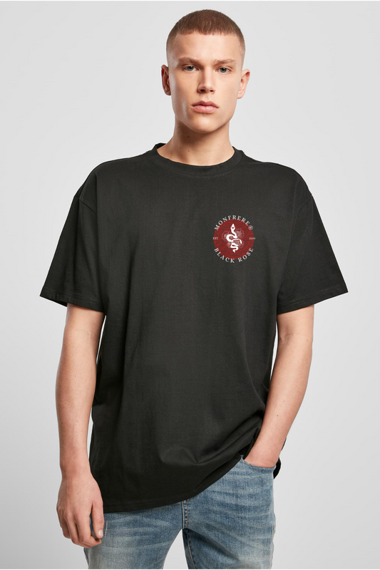 Heavy Oversize Tee Black Roses