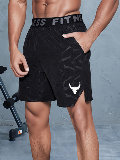 Men's Lightweight Alphabet Print Sport Shorts - Machine Washable - Regular Fit