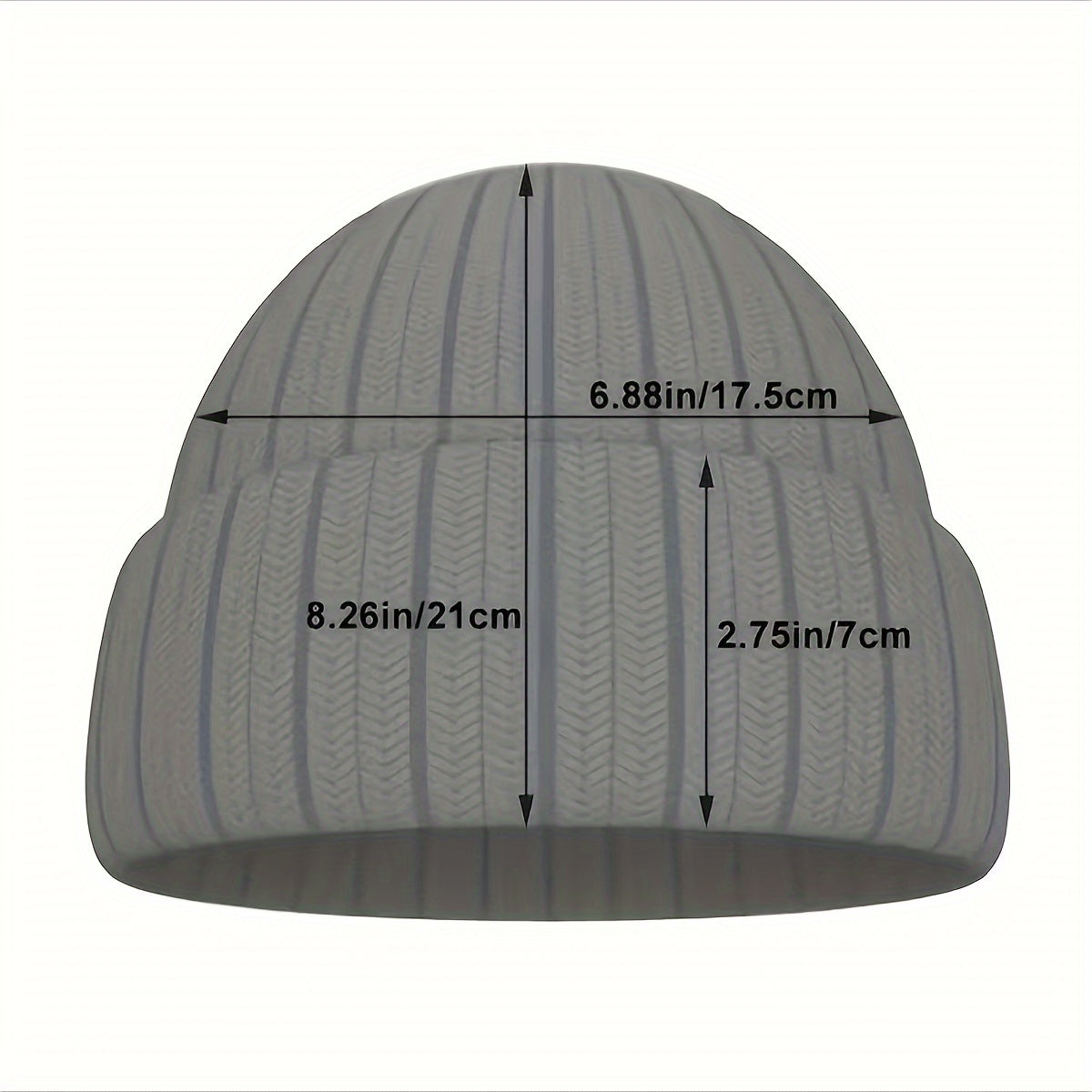 Knitted Beanie with Inverted Triangle Label - Funky Style