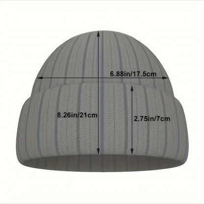 Inverted Triangle Label Knitted Hat For Men And Women 