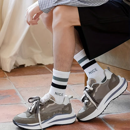 5-Pcs Trendy men's Socks Breathable & Comfortable Unisex Socks