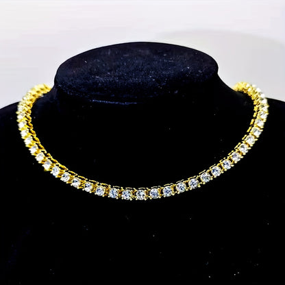 Men's Luxury Diamond Square Necklace - Hip Hop/Rap Style, Versatile Jewelry