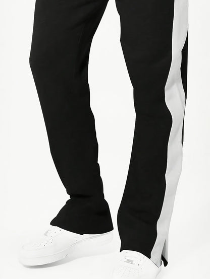 Men's Leisure Joggers - Lightweight, Colorblock Design with Pockets