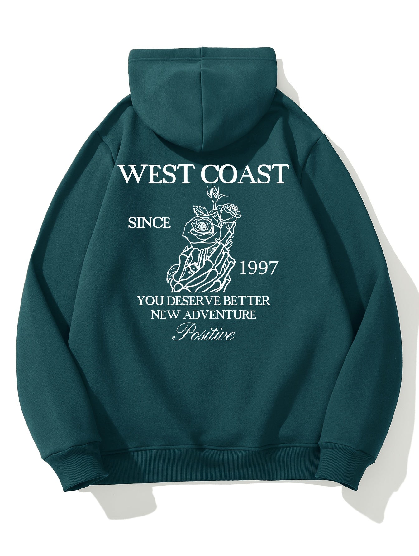 West Coast Hoodie for Men - Graphic Print, Cozy Fit, Kangaroo Pocket - Perfect