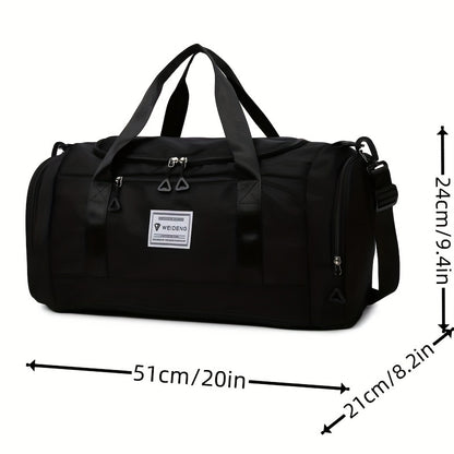 Portable Travel Bag with Shoe Compartment - Ideal for Fitness and Outdoor Trips