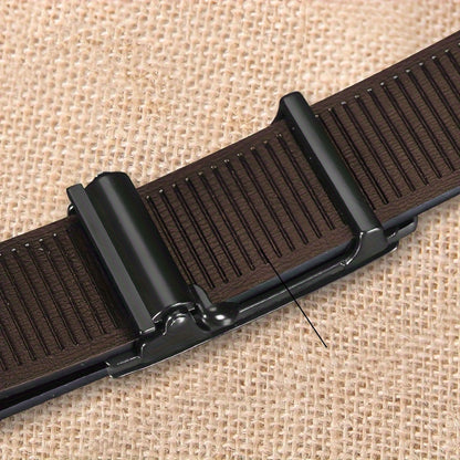 Stylish Automatic Buckle Waist Belt - Genuine Leather, Great Gift for Men