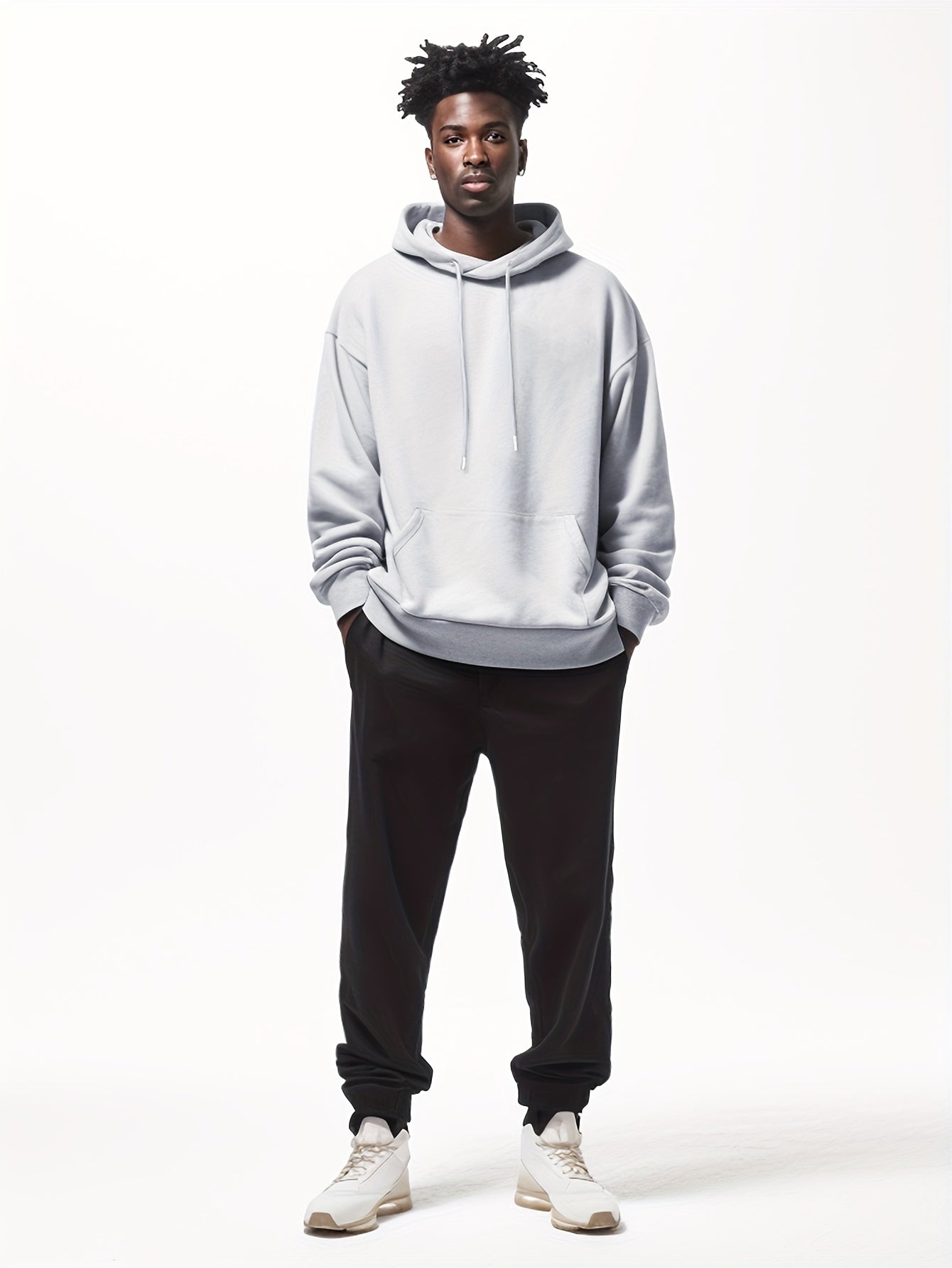 Men's Graphic Hoodie with Kangaroo Pocket -Streetwear