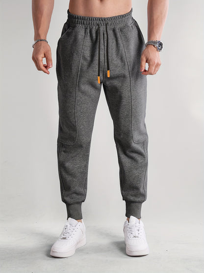Men's Warm Jogger Pants - Casual, Comfortable, with Pockets