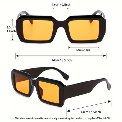 Vintage Square Sunglasses - Anti-Glare, Perfect for Travel and Beach - 2 Pack