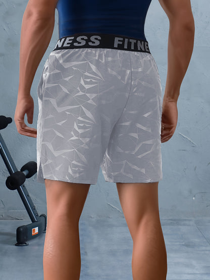 Men's Lightweight Alphabet Print Sport Shorts - Machine Washable - Regular Fit