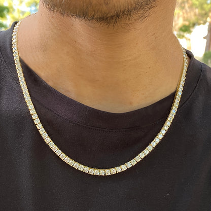 Men's Luxury Diamond Square Necklace - Hip Hop/Rap Style, Versatile Jewelry
