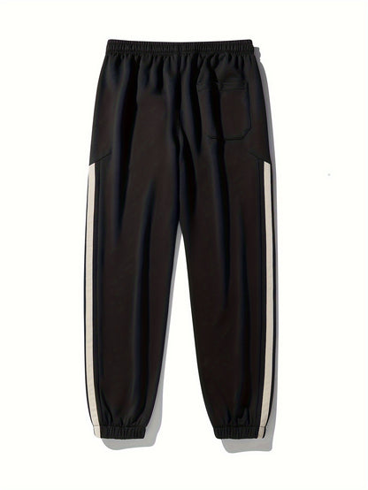 Men's Breathable Jogger with Stripes & Pockets - Versatile & Comfortable