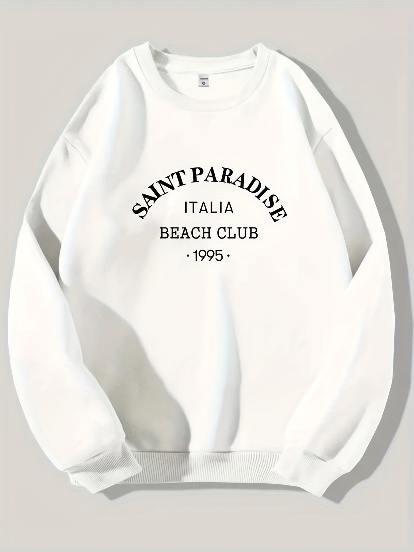 Vintage 'Saint Paradise' Print Sweatshirt - Geometric Design for Men