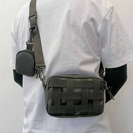 Waterproof Men's Shoulder Bag - Casual Nylon Backpack
