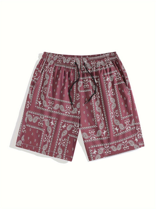 Men's Paisley Beach Shorts - Lightweight, Stretchy, Casual Style