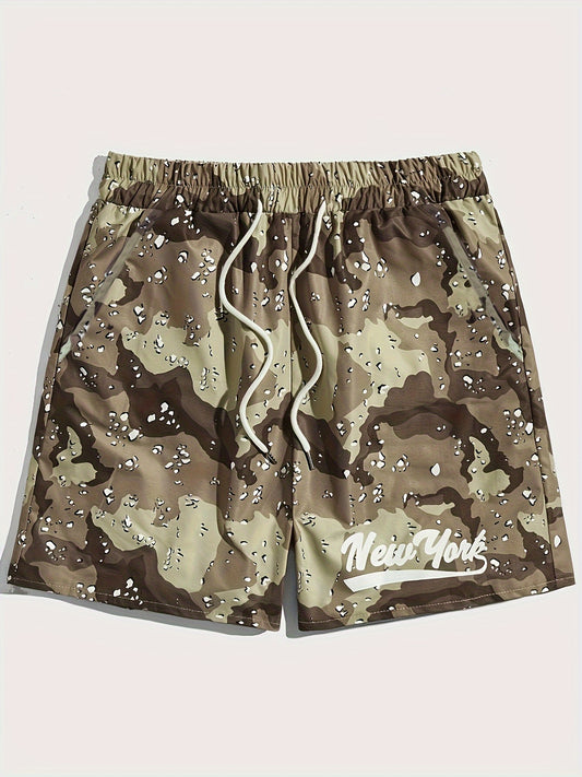 Summer Beach Camo Shorts - Quick Dry, Lightweight Activewear for Men