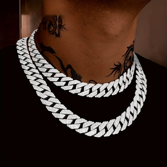 Hip Hop Cuban Link Diamond Chain - Men's Curb Necklace
